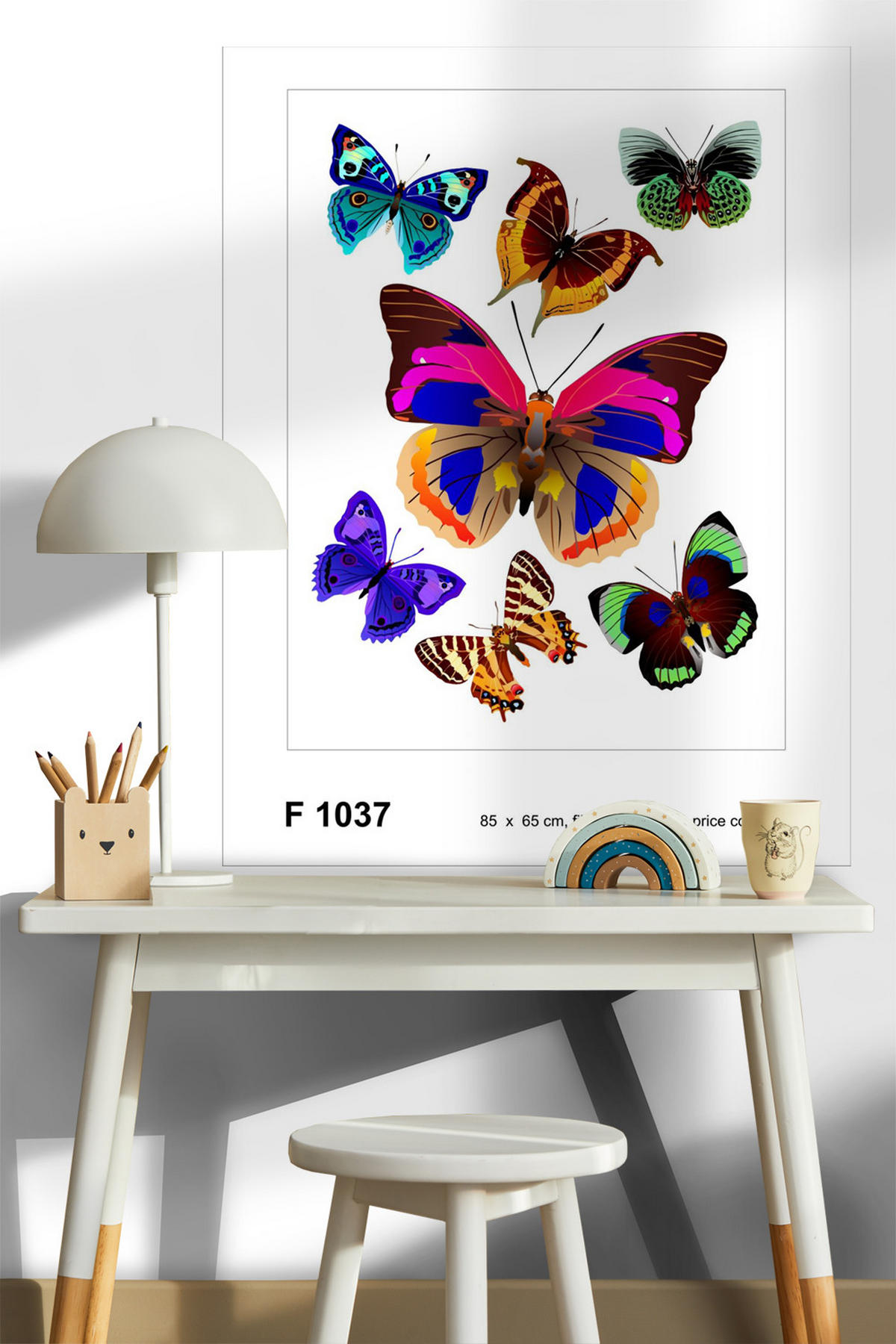 WANDTATTOO Schmetterlinge 85 x 65 cm - Multicolor, Papier (85/65/65cm) - Sanders & Sanders