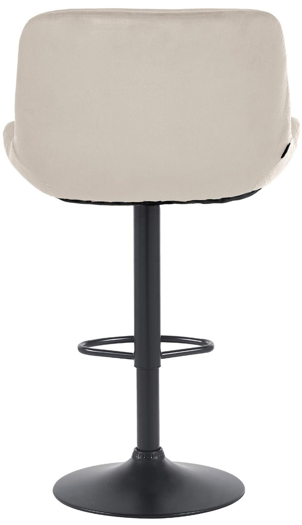 BARHOCKER Samt creme - Creme/Schwarz, Textil/Metall (50/85/50cm) - CLP