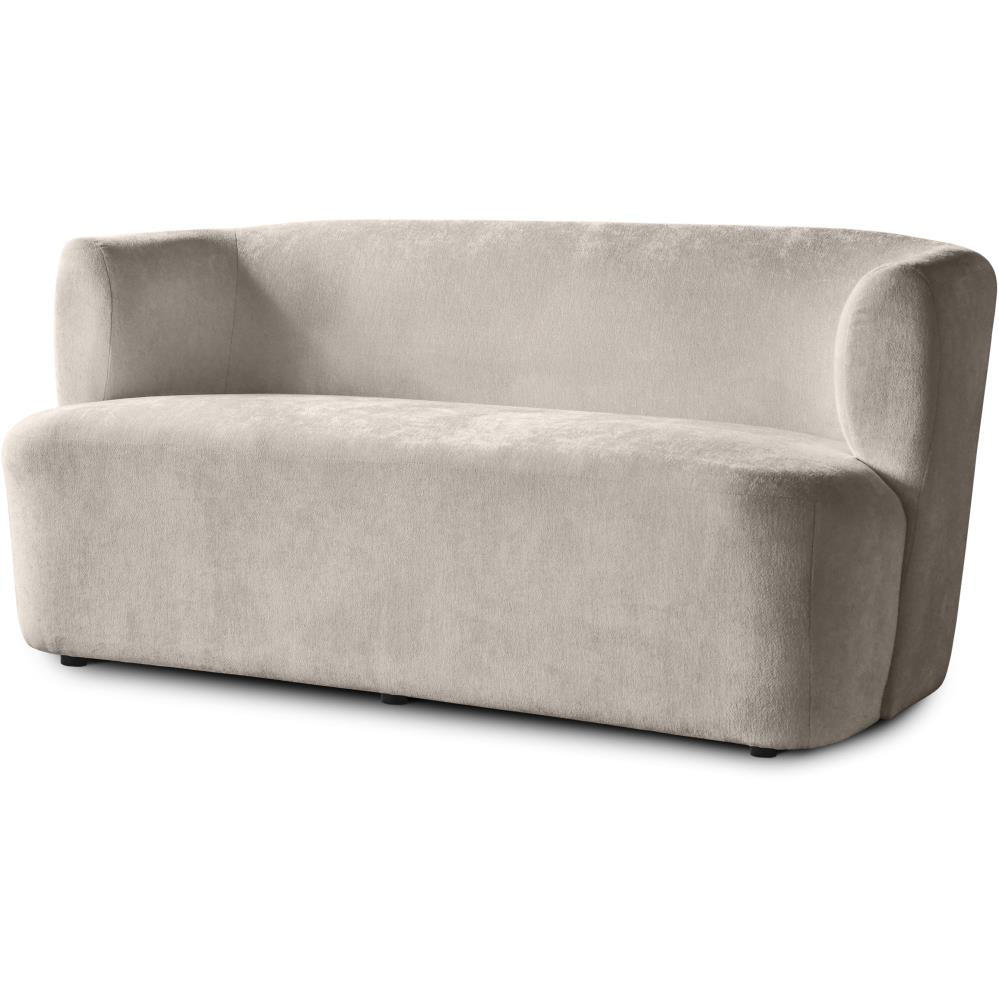 2-SITZER SOFA Nori cappuccino velour - Schwarz/Cappuccino, Kunststoff/Textil (150/68/72cm) - Beautysofa