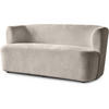 2-SITZER SOFA Nori cappuccino velour - Schwarz/Cappuccino, Kunststoff/Textil (150/68/72cm) - Beautysofa