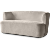 2-SITZER SOFA Nori cappuccino velour - Schwarz/Cappuccino, Kunststoff/Textil (150/68/72cm) - Beautysofa