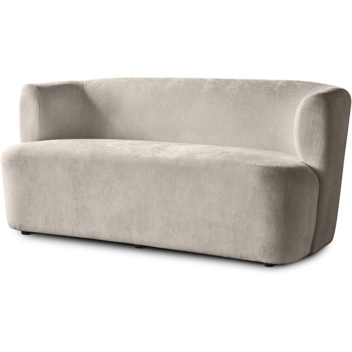 2-SITZER SOFA Nori cappuccino velour - Schwarz/Cappuccino, Kunststoff/Textil (150/68/72cm) - Beautysofa