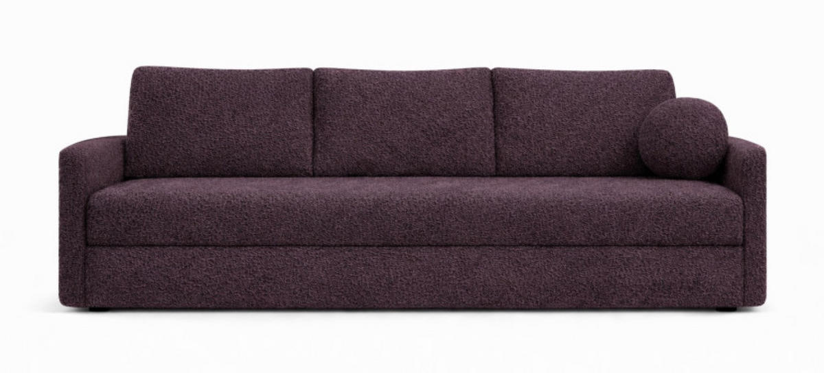 SOFA Pflaume-Braun SISI Mit Schlaffunktion - Braun, Textil (207/90/87cm) - Sepro Meble