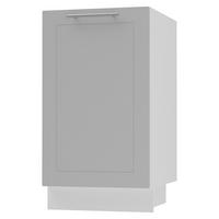 KÜCHENUNTERSCHRANK Kvantum D1D/45 Dust Grey Matt / Weiß Matt 45 / 50 / 82cm - Weiß/Grau, Holz/Holzwerkstoff (45/82/50cm) - Feldmann-Wohnen