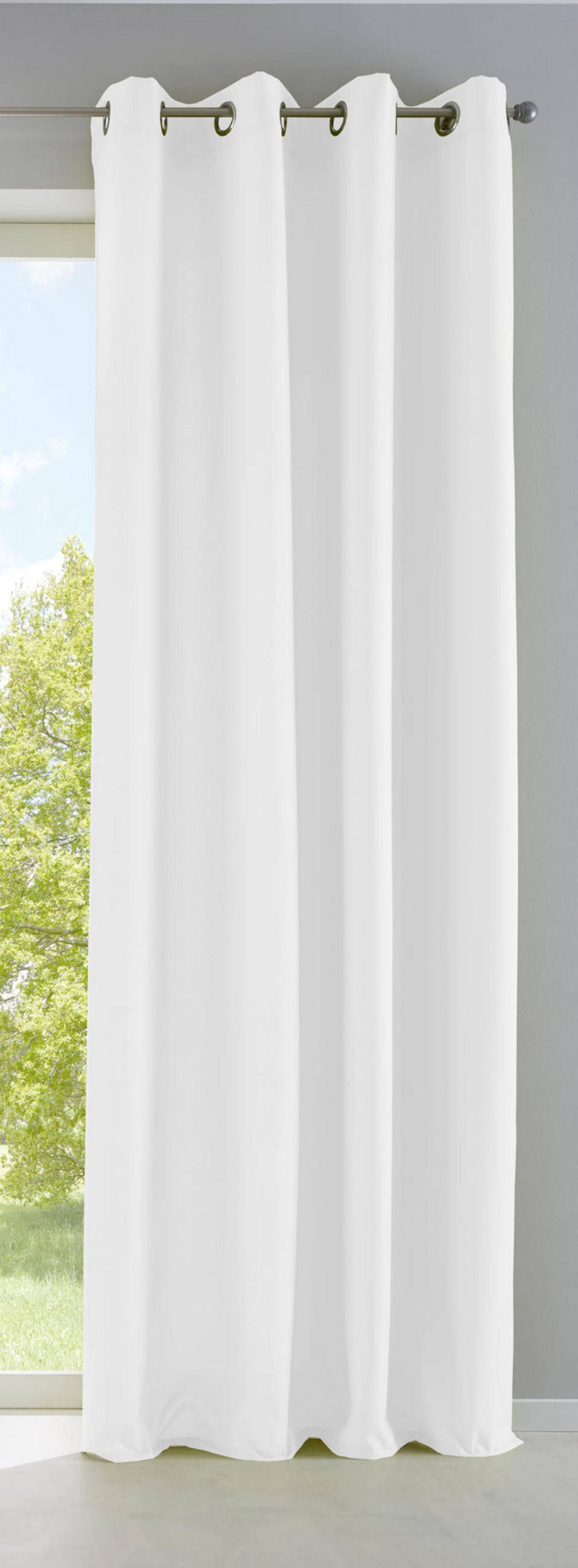 VORHANG PALERMO HxB 175x140 cm Weiß - Weiß, Textil (140/175/1cm) - Gardinenbox