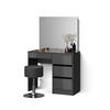 SCHMINKTISCH-SET Imola Anthrazit 90 cm mit Hocker - Anthrazit, Holzwerkstoff (90/75/40cm) - Livinity®