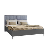 DOPPELBETT Luk II 160/200 cm ohne Matratze, Lattenrost, Bettkasten, grau, grau - Grau, Kunststoff (160/200cm) - Margaret Hadas24