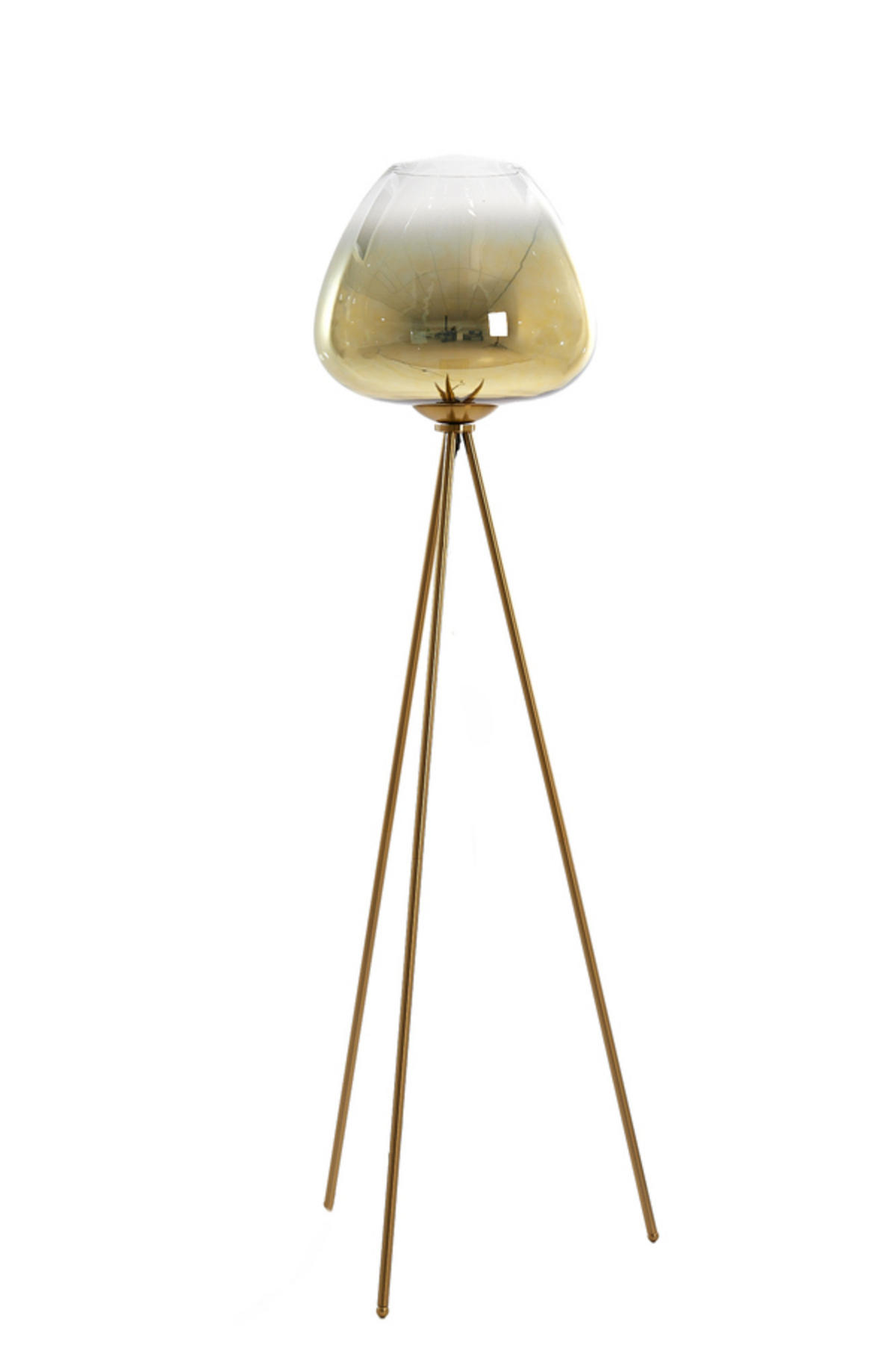 STEHLEUCHTE Mayson Gold Ø42/146 cm - Goldfarben, Glas (42/42/146cm) - Light & Living