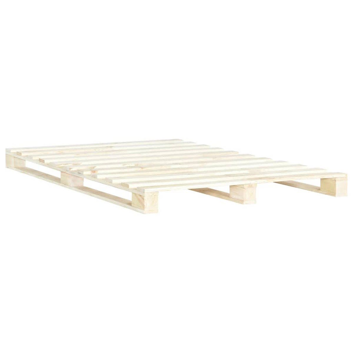 PALETTENBETT Massivholz Kiefer 140/200 Cm - Naturfarben, Holz (140/200cm) - vidaXL