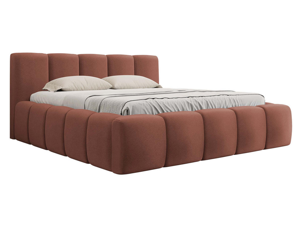 POLSTERBETT Kevson - Rosa, Holzwerkstoff/Textil (140/200cm) - MIRJAN24
