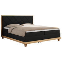 BOXBETT CAICOS 180/200 - Schwarz Kunstleder - H4 - Schwarz, Holz/Textil (180/200cm) - MKS