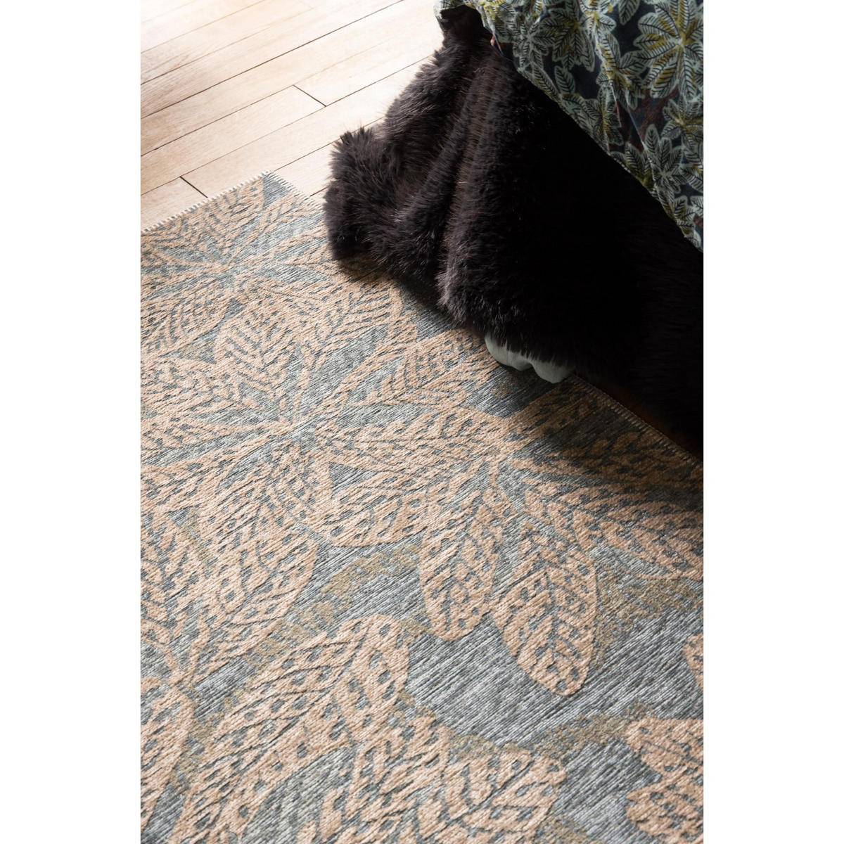 RECYCELTER OUTDOOR-TEPPICH Ariane stahlgrau 80 x 200 cm - Edelstahlfarben, Textil (80/200cm) - Vivaraise
