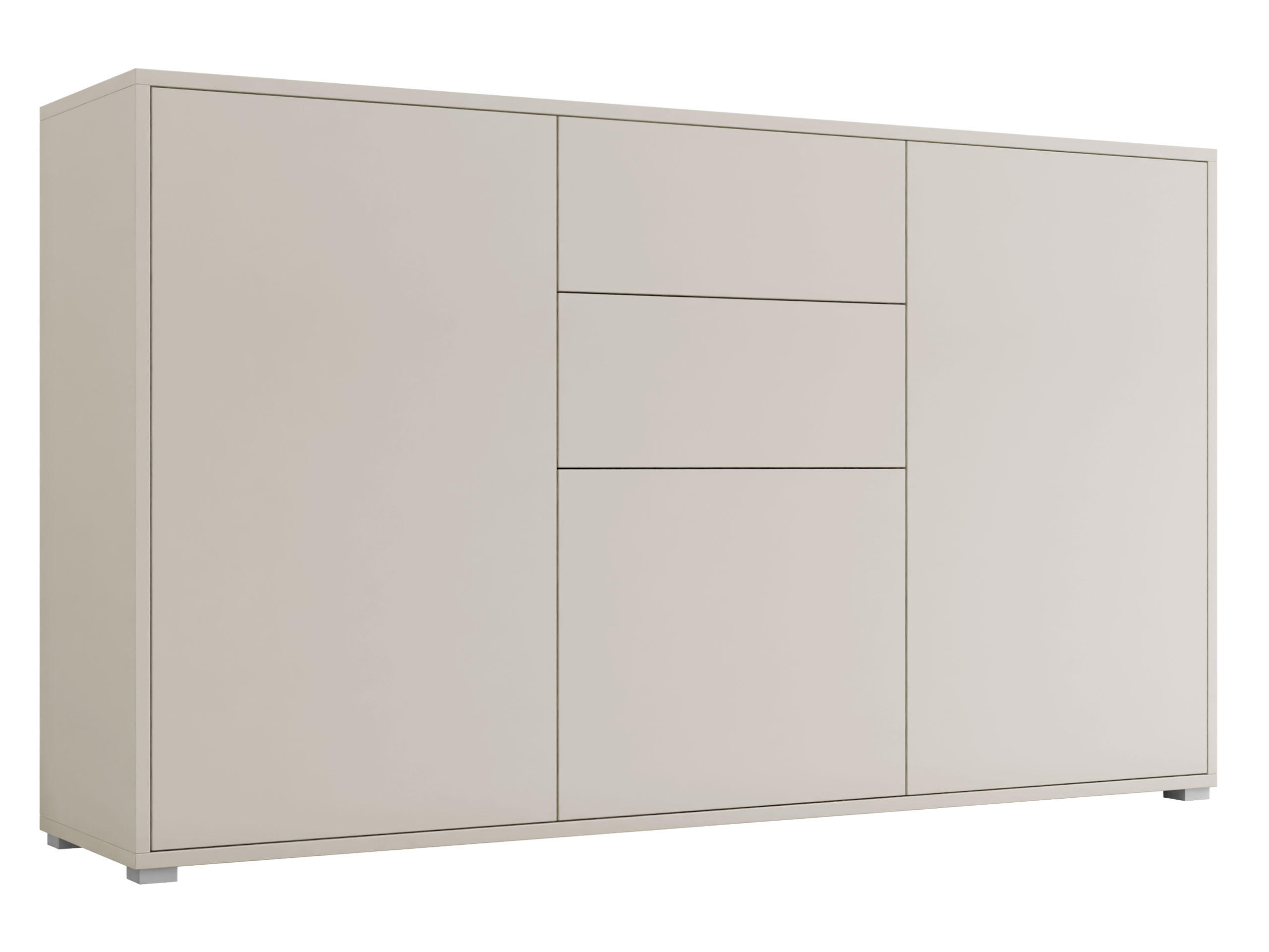 KOMMODE Gesita K3D2SZ - Kaschmir/Silberfarben, Holzwerkstoff/Kunststoff (141/93/41cm) - MIRJAN24