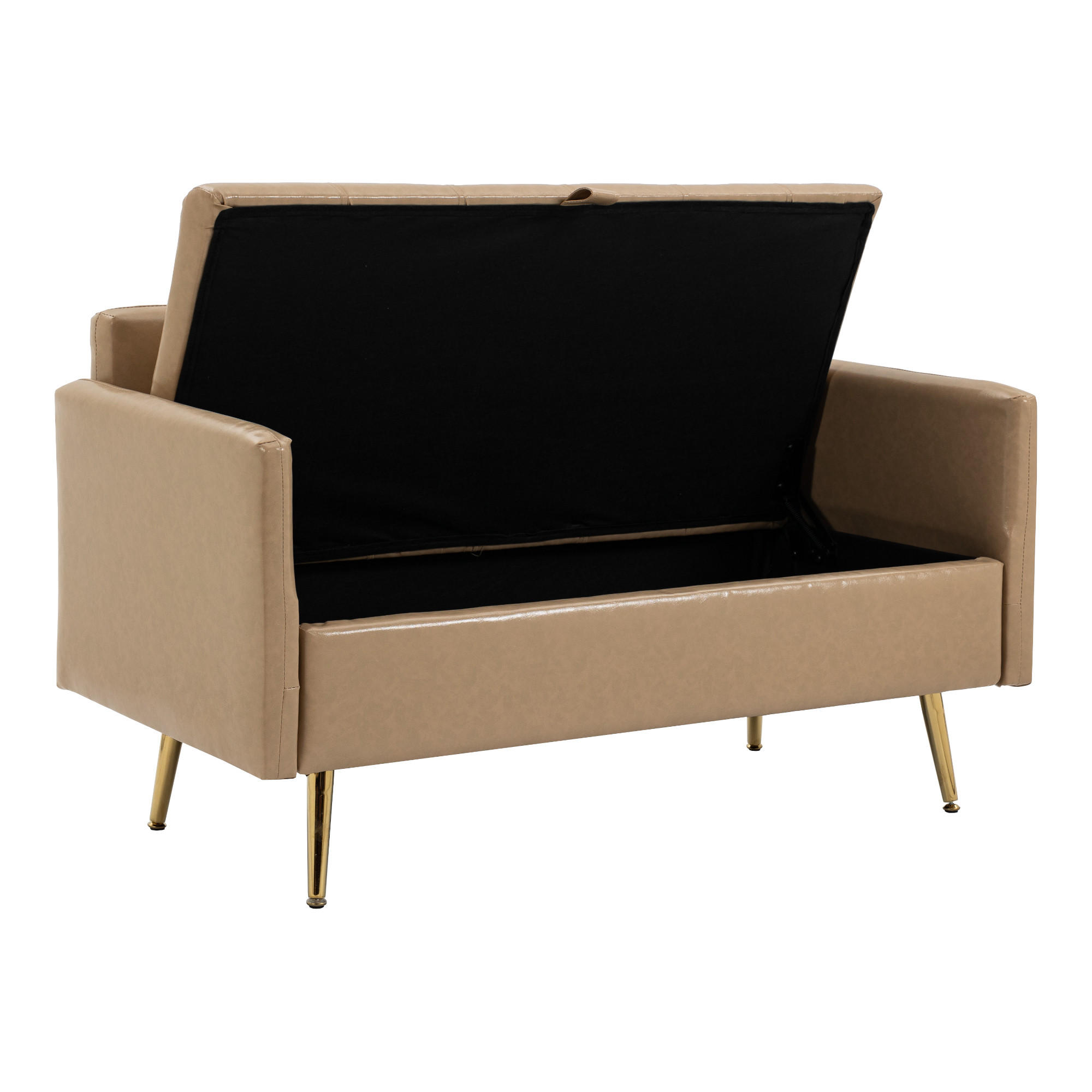 Thumbnail - [en.casa] Sofa, Cappuccino, Holz, 2-Sitzer, 122x72x65 cm, Wohnzimmer, Sofas & Couches, Sofas, 2-Sitzer Sofas