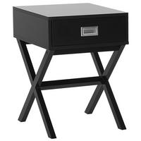 BEISTELLTISCH schwarz quadratisch 40/40 cm Monroe - Schwarz, Holzwerkstoff (40/40/55cm) - Beliani