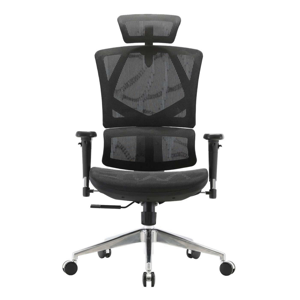 BÜROSTUHL MESH Schwarz - Schwarz, Textil (66/136/95cm) - SIHOO