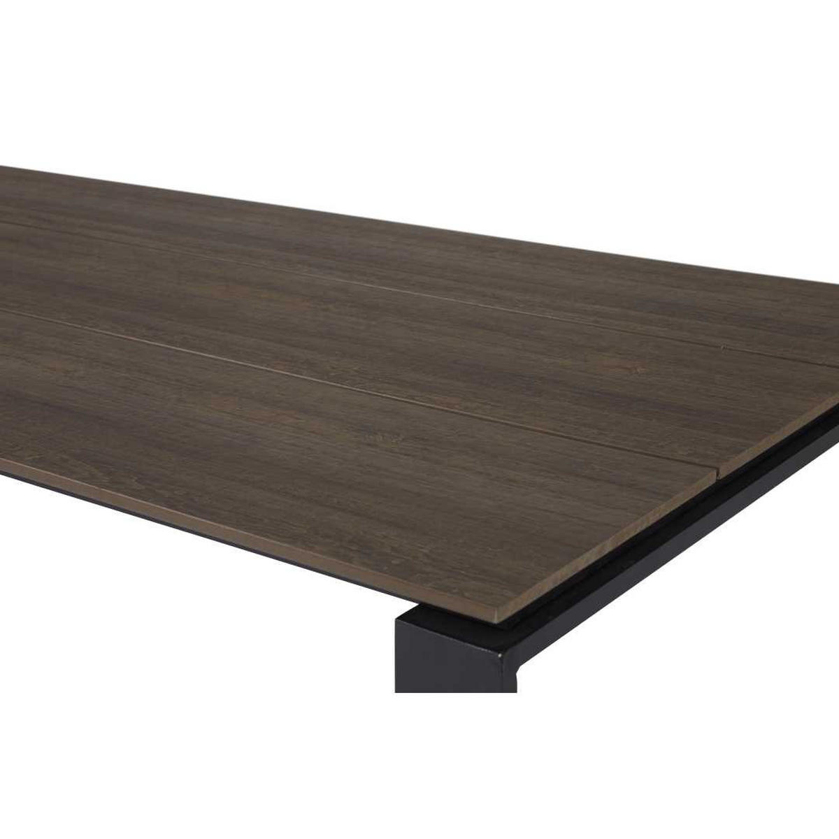 GARTENTISCH, Martinus, Schwarz, HDPE, 210 x 100 x 75 cm - Schwarz, Kunststoff (100/210/75cm) - ebuy24