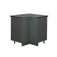 ECKUNTERSCHRANK Fame-Line Grün-Gold Landhaus 80.5 cm, AP Anthrazit - Anthrazit/Grün, Holzwerkstoff (80.5/82/60cm) - Vicco