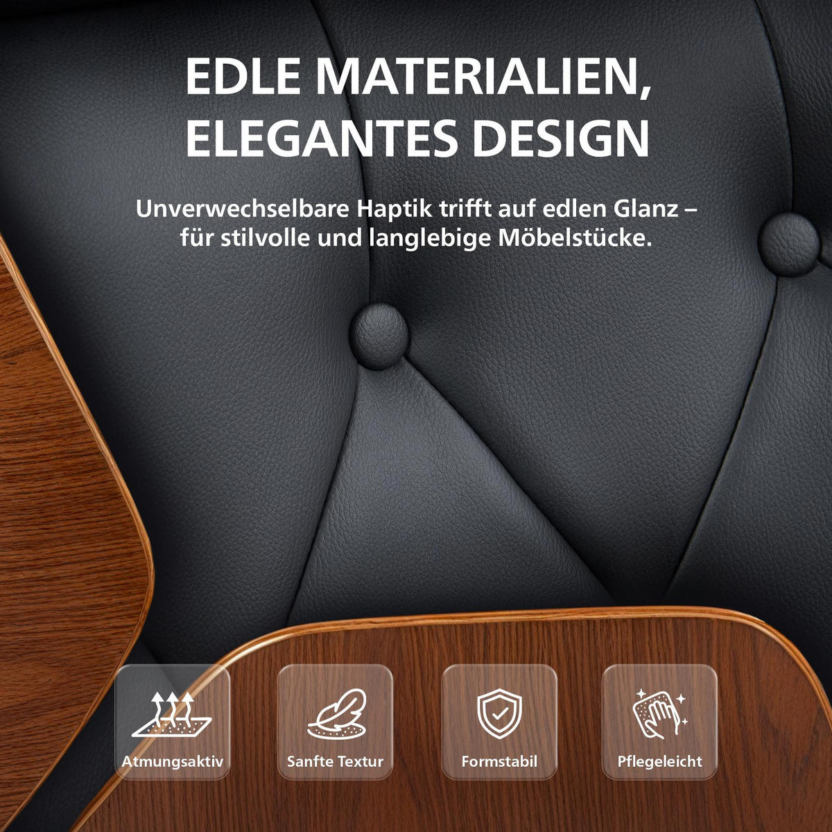 CHEFSESSEL Holz Schwarz - Schwarz, Holz/Textil (58/112/66cm) - CLP
