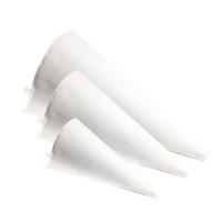 SPRITZBEUTEL 3-teiliges Set Stoff 25 cm, 30 cm, 35 cm - Weiß, Textil (14/1/35cm)