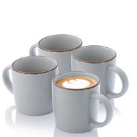 KAFFEEBECHER BOMBAY STONE - 4 teilig aus Steingut - Grau, Stein (0.8L) - Sänger