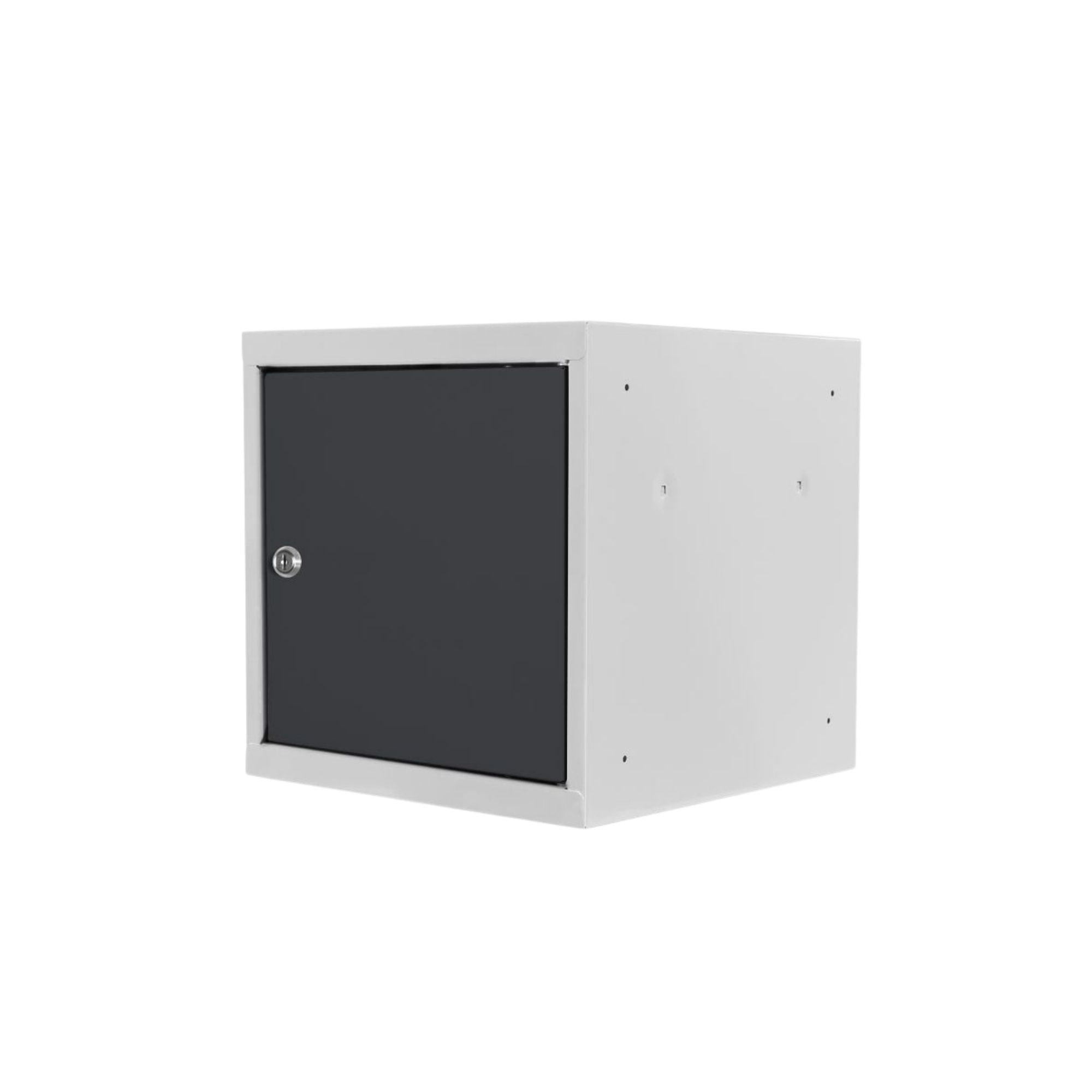 SCHLIESSFACHWÜRFEL Blocky mit Zylinderschloss + 2 Schlüssel 40x40x40cm Lichtgrau/Anthrazitgrau - Anthrazit/Grau, Metall (40/40/40cm) - PROREGAL