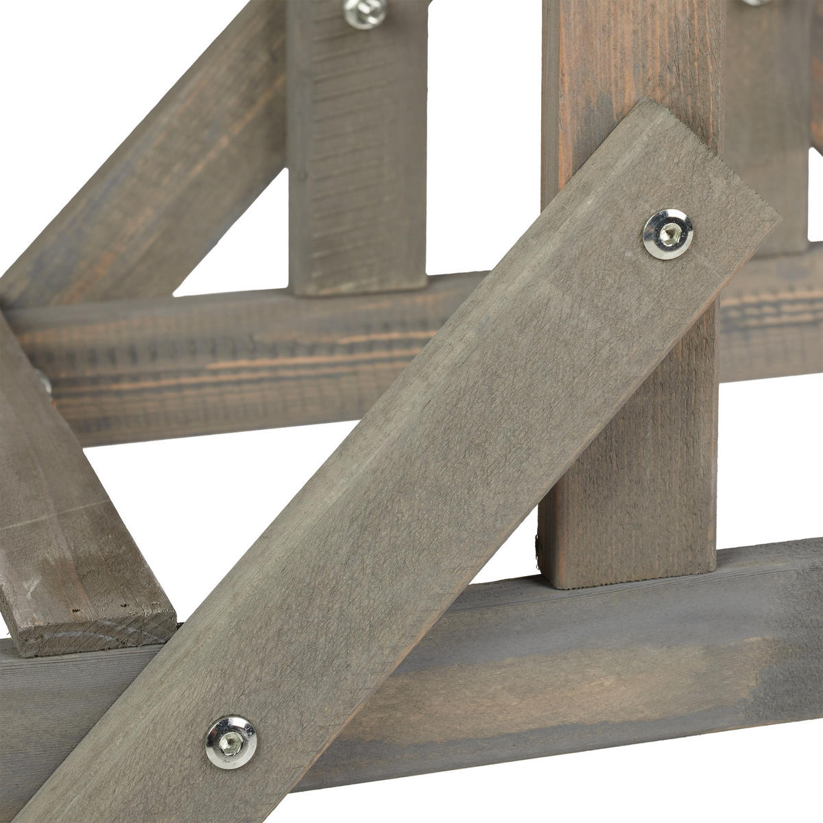 BLUMENTREPPE - Grau, Holz (83/83/28cm) - Relaxdays