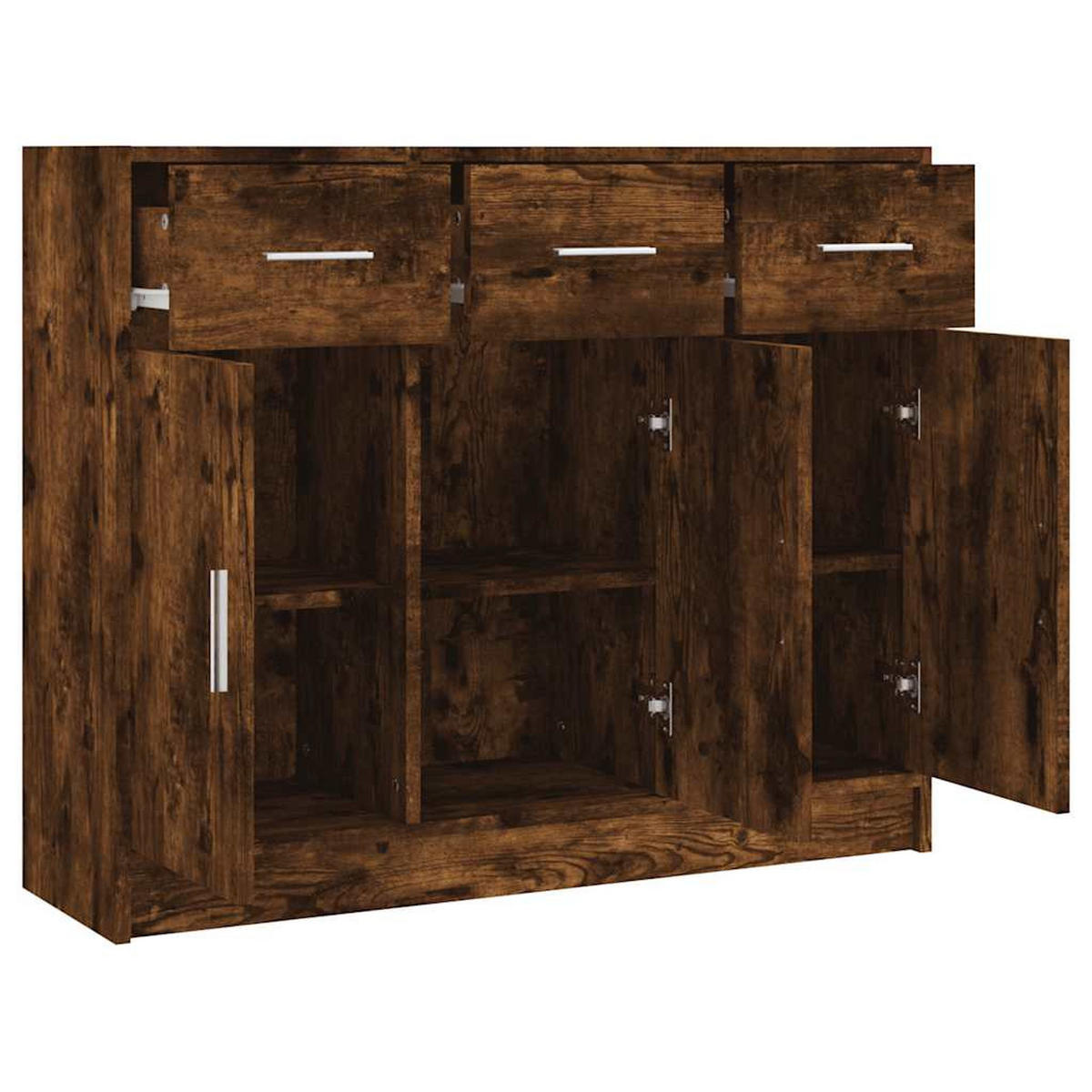 SIDEBOARD Räuchereiche 91/28/75 Cm Holzwerkstoff - Braun, Holzwerkstoff (28/75/91cm) - vidaXL