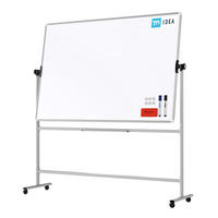 MOBILES Board, Serie: TM Idea/Flex - mit doppelseitiger Whiteboard-Oberfläche, drehbar, 180x120 cm - Weiß, Metall (180/120/1.8cm) - ALLboards