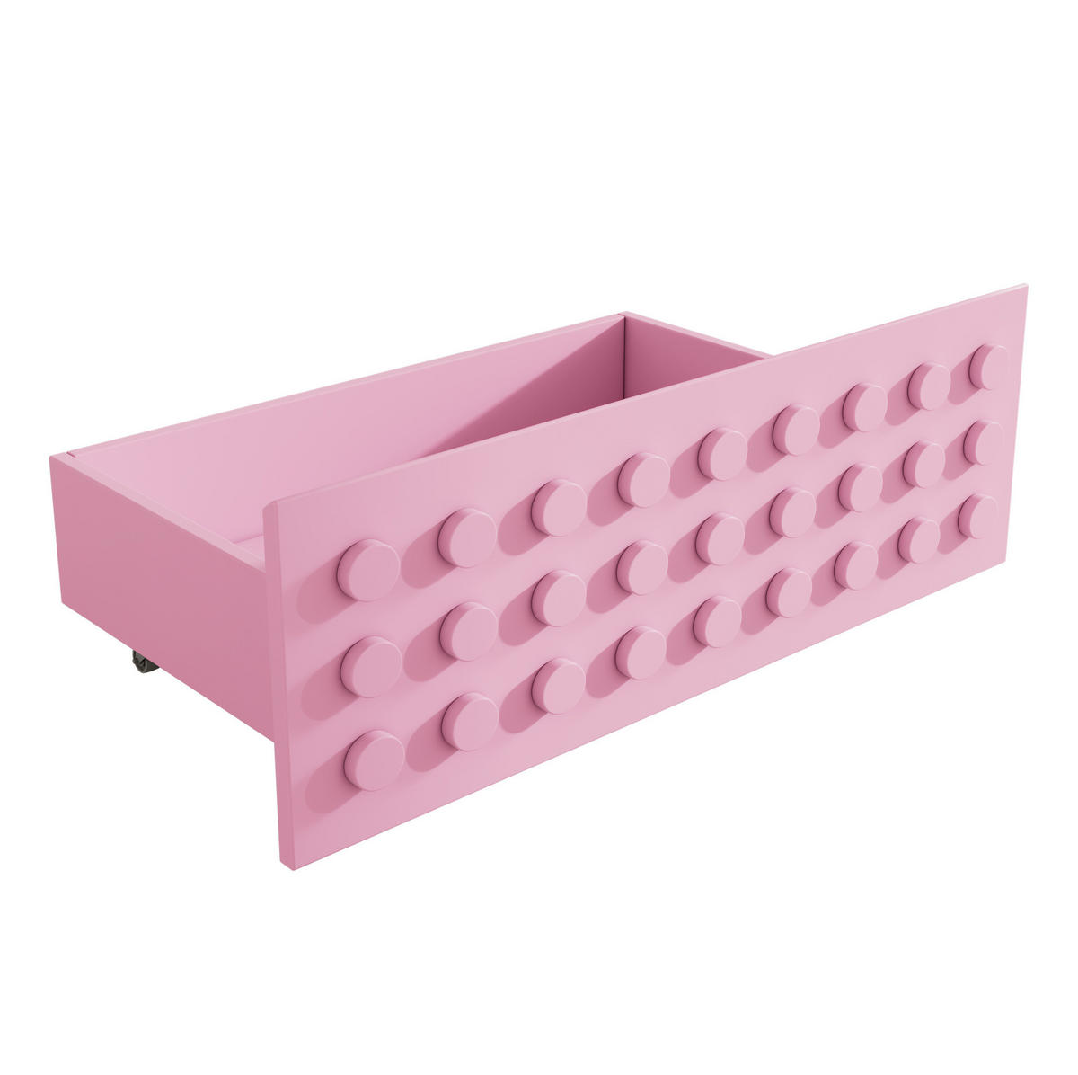 KINDEREINZELBETTEN aus Holz 90x200 cm in Rosa mit Schublade & Stauraum - Rosa, Holz (90/200cm) - Modfu