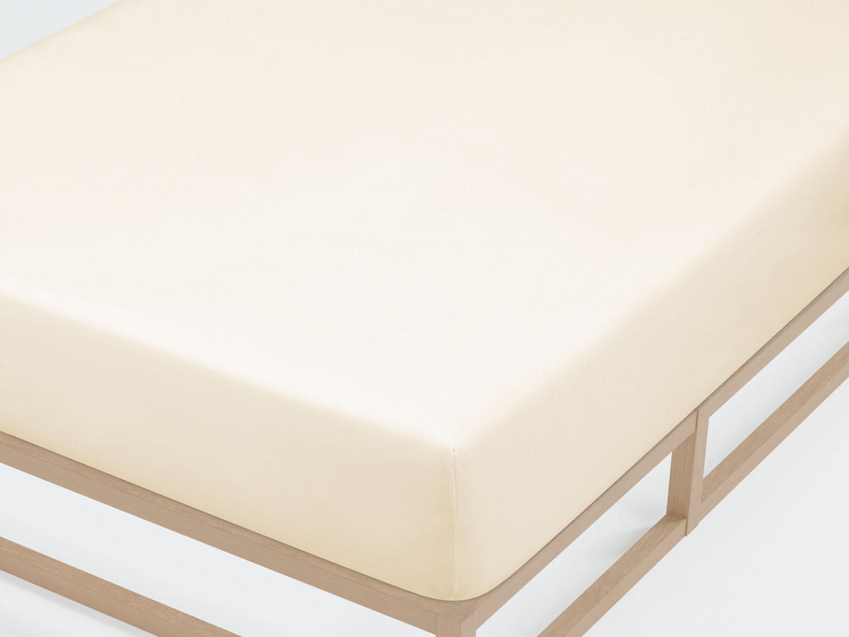 SPANNBETTTUCH Jersey natur, 90x190 cm - 100x220 cm - Naturfarben, Textil (100/220cm) - biberna