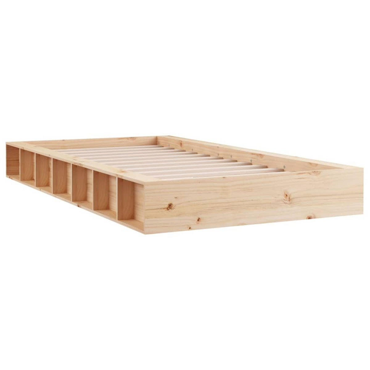 MASSIVHOLZBETT 90x190 cm - Braun, Holz - furnicato