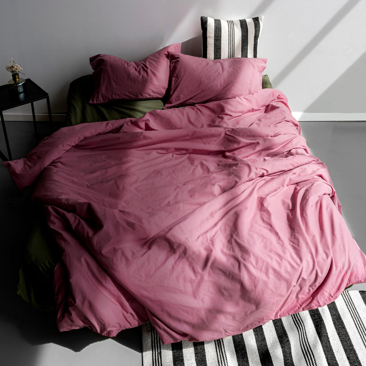 BETTBEZUG basic 220x220 cm (komfortgrösse) magenta - Magenta, Textil (220/220cm) - Happy Friday
