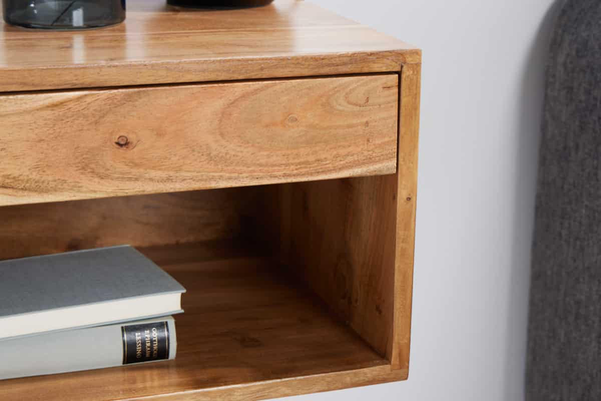 NACHTTISCH PURE Akazie Braun 50cm - Braun, Holz (50/25/35cm) - riess-ambiente