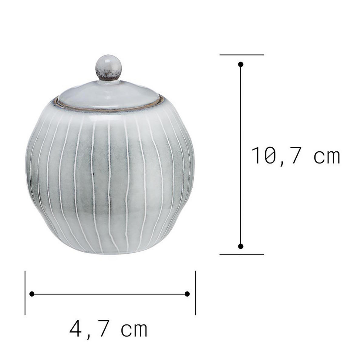 ZUCKERDOSE (4er Set) Henley - Grau, Keramik (4.7/11cm) - Butlers