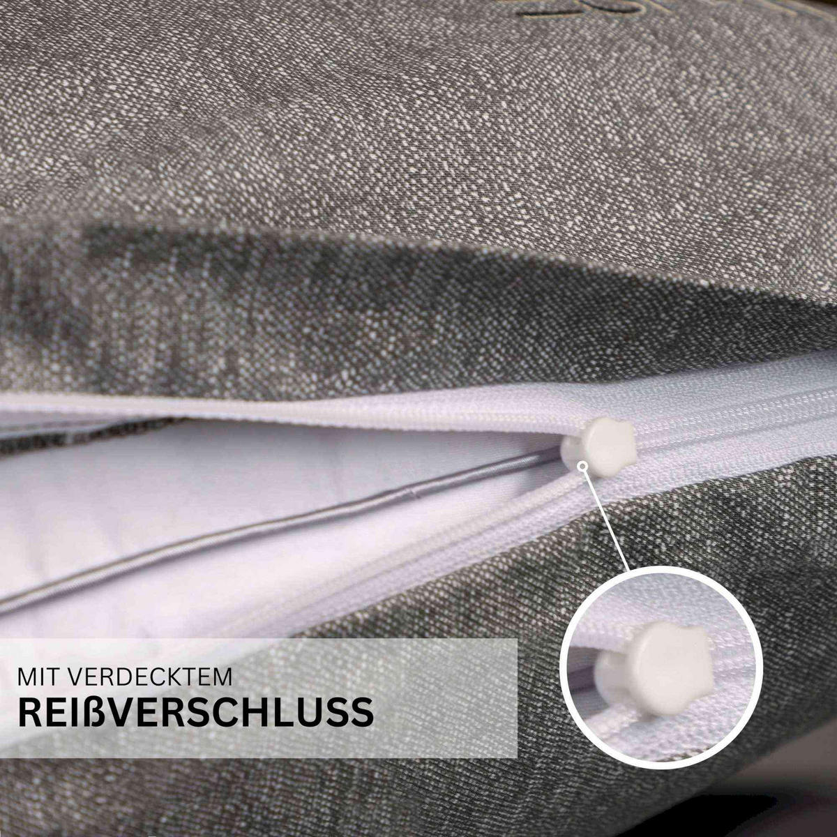 RENFORCE BETTWÄSCHE HARP 2er Set - Anthrazit, Textil (135/200cm) - Esprit