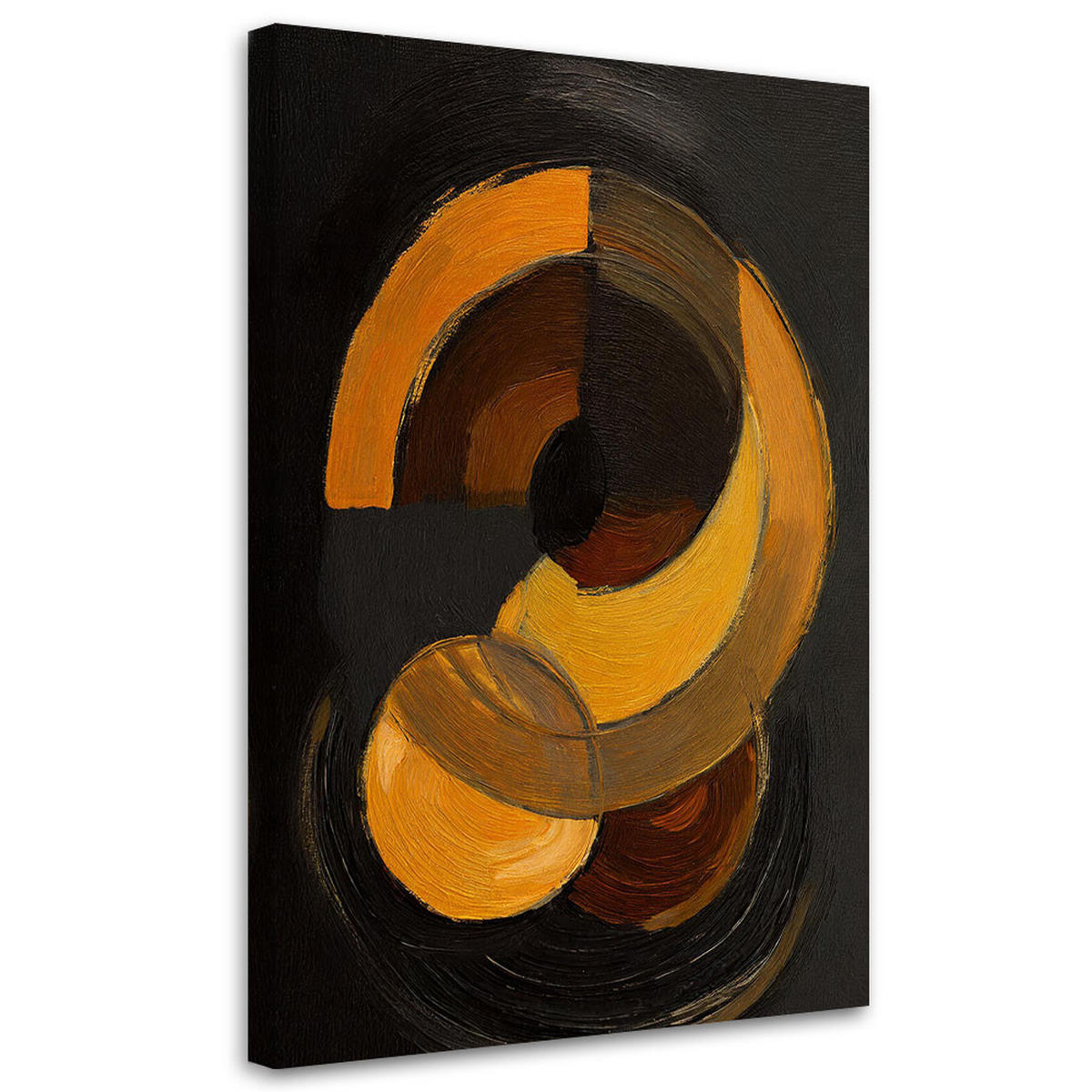 LEINWANDBILD Abstraktion 80x120cm - Schwarz, Textil (80/120cm) - Feeby