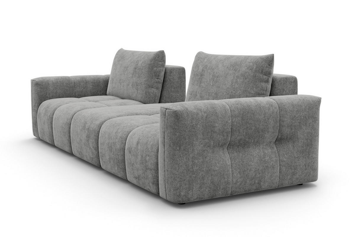 SOFA VERONA 4-Sitzer, Grau - Schwarz/Grau, Holz/Textil (282/83/110cm) - Courtois Laville