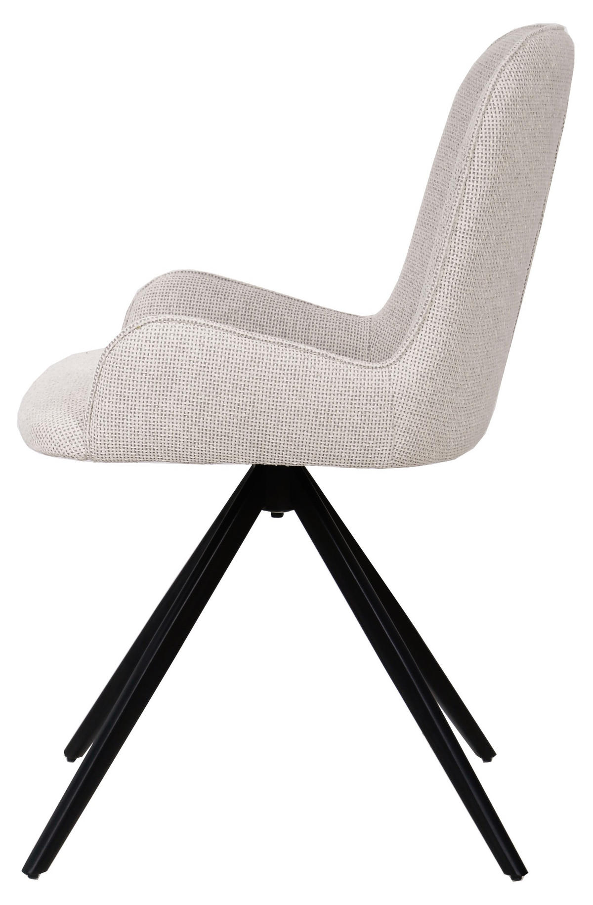 ESSZIMMERSTUHL Leander Beige 58/53.5/83.5cm - Beige, Textil (53.5/83.5/58cm) - PTMD Collection