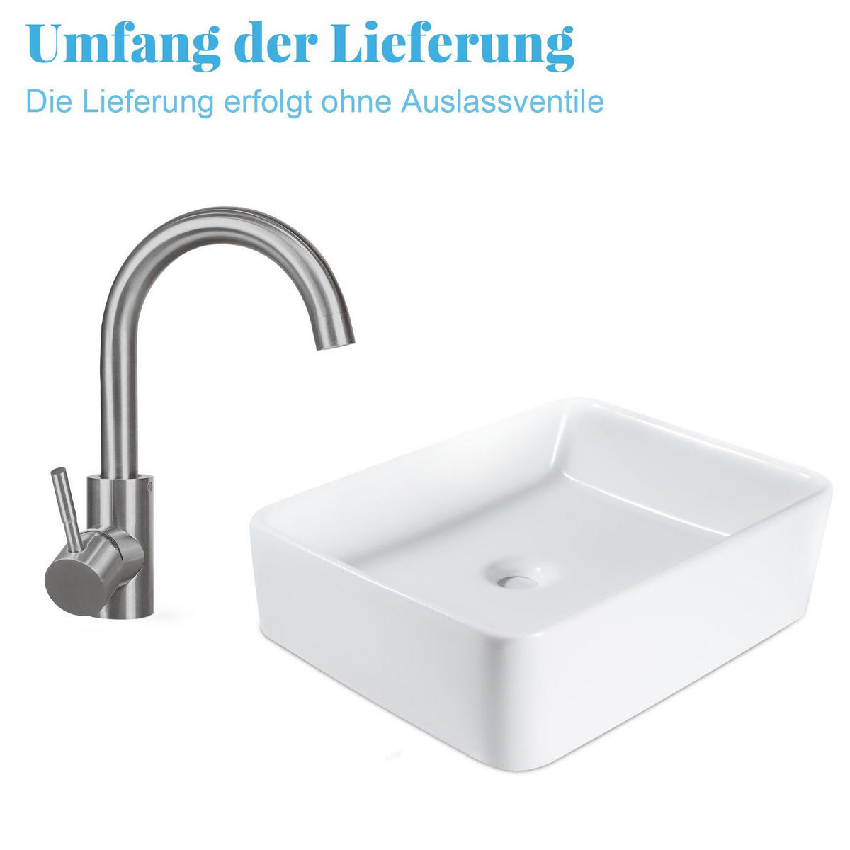 WASCHBECKEN Barrett II 40/30/13cm - Weiß, Keramik (30/13/40cm) - Nettlife