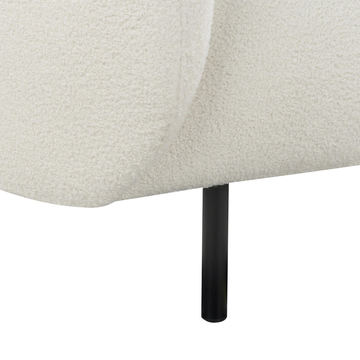 3-SITZER-SOFA Bouclé weiß/schwarz Loen - Schwarz/Weiß, Textil (200/79/70cm) - Beliani