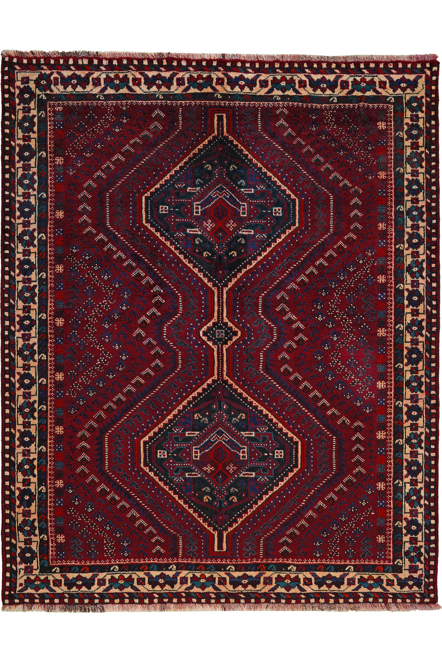 TEPPICH Gashgai Rot 205/164 cm Schurwolle - Rot, Textil (164/205cm) - Looma