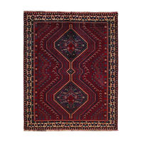 TEPPICH Gashgai Rot 205/164 cm Schurwolle - Rot, Textil (164/205cm) - Looma