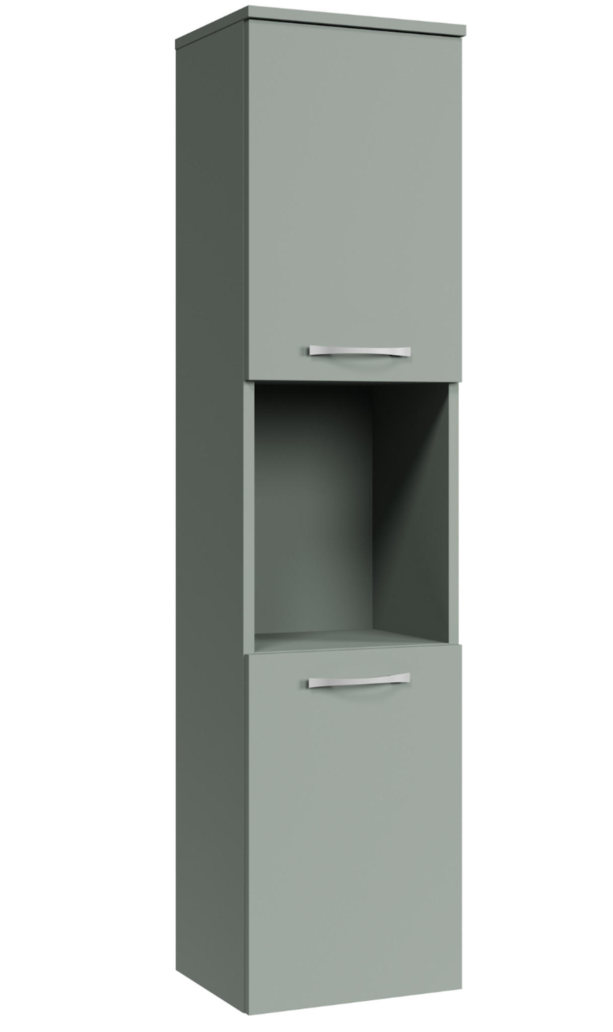 BADEZIMMERSCHRANK Montreal mit 2 Türen Grün Matt - 30 x 30 x 130 cm - Grün, Holz (30/131/30cm) - Badplaats