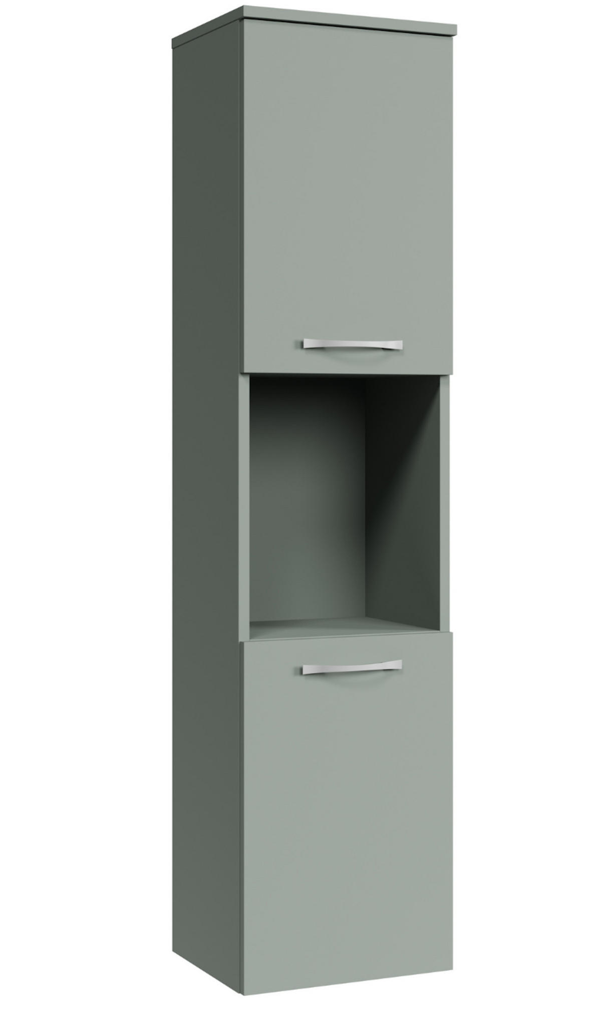 BADEZIMMERSCHRANK Montreal mit 2 Türen Grün Matt - 30 x 30 x 130 cm - Grün, Holz (30/131/30cm) - Badplaats