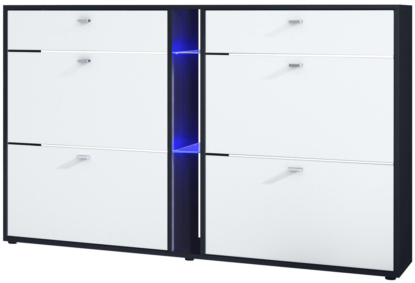 SCHUHSCHRANK Today Fronten in Weiß matt - Weiß, Holzwerkstoff (155.5/95/28cm) - Vladon