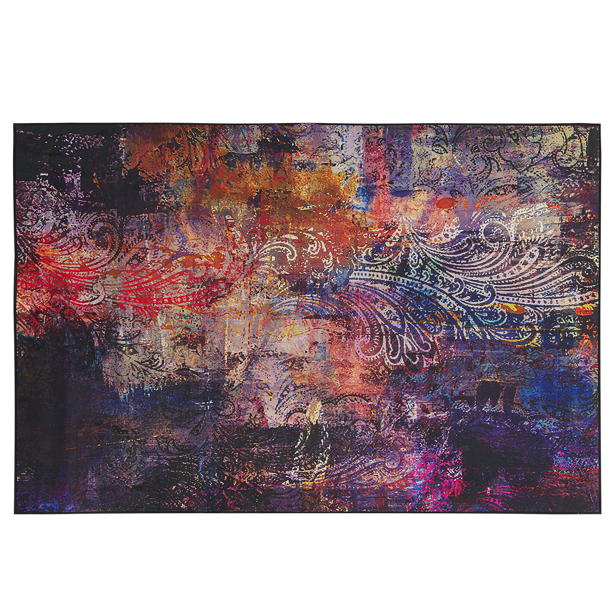 KURZFLOR-TEPPICH Mardin 200/140 cm - Multicolor, Kunststoff (140/200cm) - Beliani