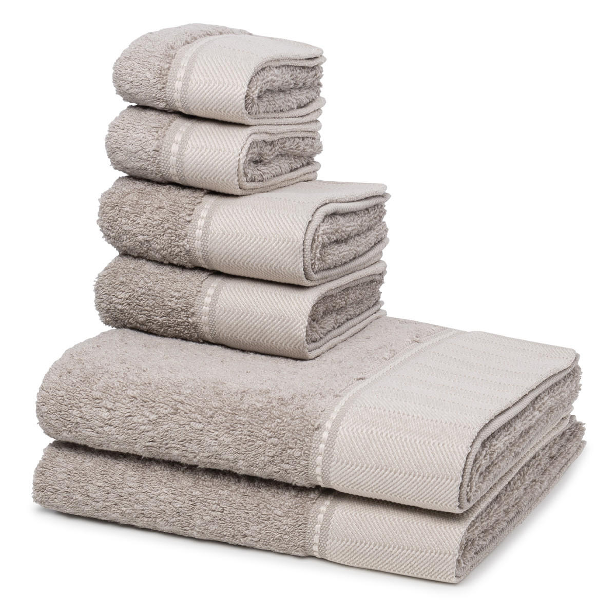 FROTTIERSET Brooklyn 6-teilig - Braun, Textil (50/100cm) - MÖVE