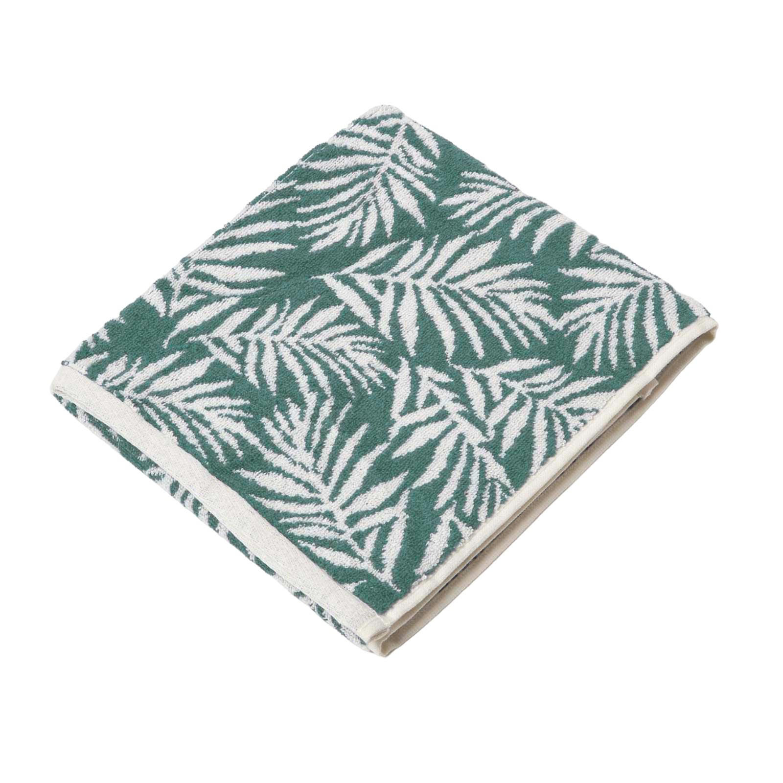 HANDTUCH Blätter grün - Grün, Textil (50/85cm) - Homescapes