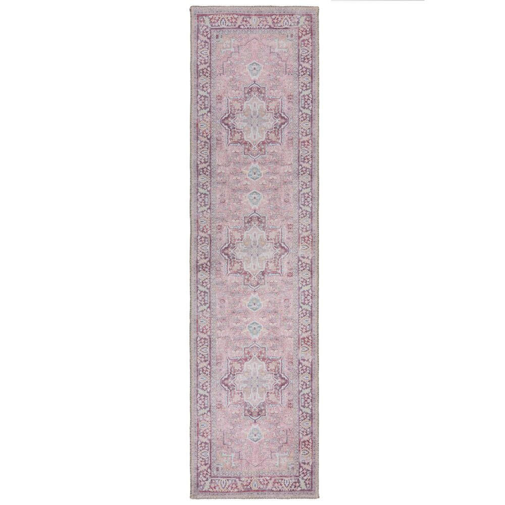 TEPPICH maschinenwaschbar Vintage-Design, recycelt HALD, Rosa 60x230 cm - Rosa, Textil (60/230cm) - KADIMA DESIGN